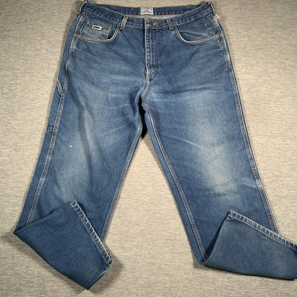 Tyndale Jeans Mens 38x30 Blue Arc Rated FR Flame Resistant Workwear USA Denim